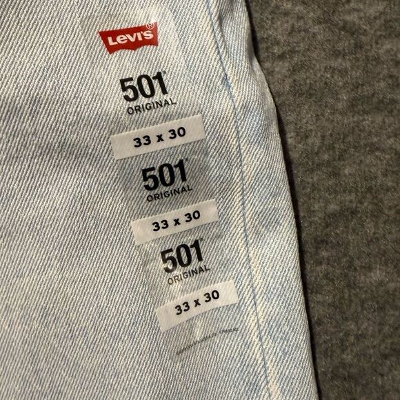 Levis 501 jeans womens 33x30 blue High Rise Straight Leg button fly stretch NWT - Picture 3 of 16